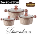 Zio Set Cookware Granit Line Wooden Z-8170-28