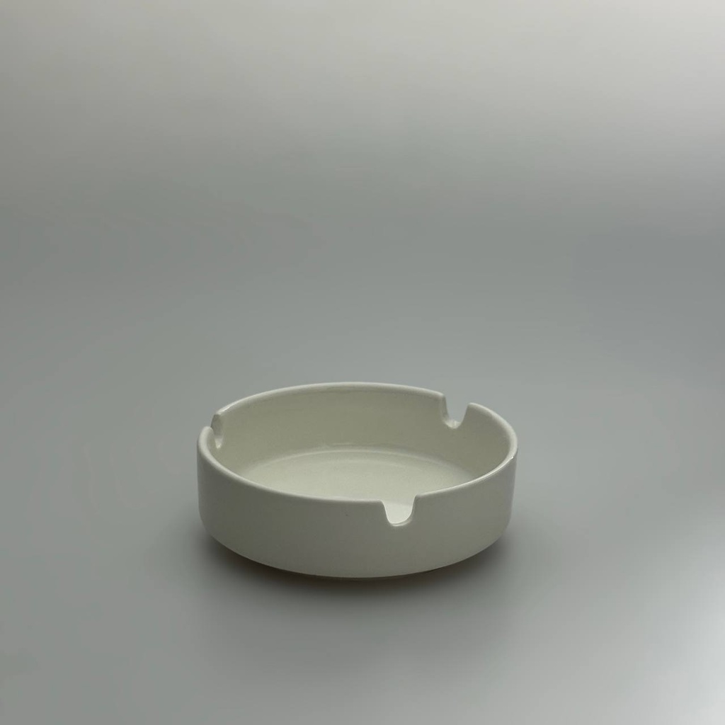 Ash-Tray White Ceramic