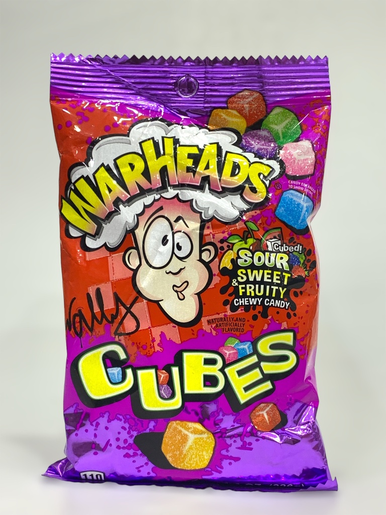 Warheads Cubes Sour And Sweet Fruity Chewy Candy 226g