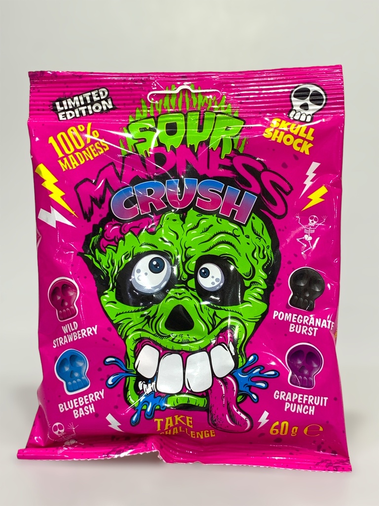 Sour Madness Crush Limited Edition Skull Shock Take The Challenge 60g