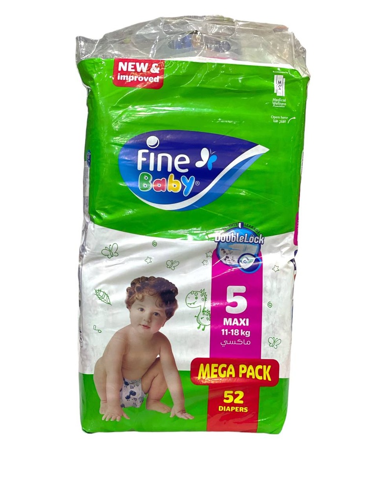 Fine Baby Diapers No.5 - 52Pcs