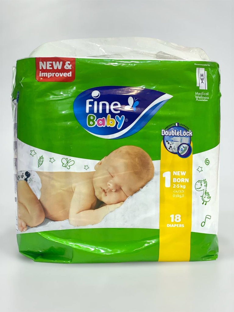 Fine Baby Diapers No.1 - 18Pcs