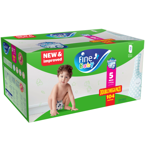 FineBaby Diapers No.5 - 104Pcs