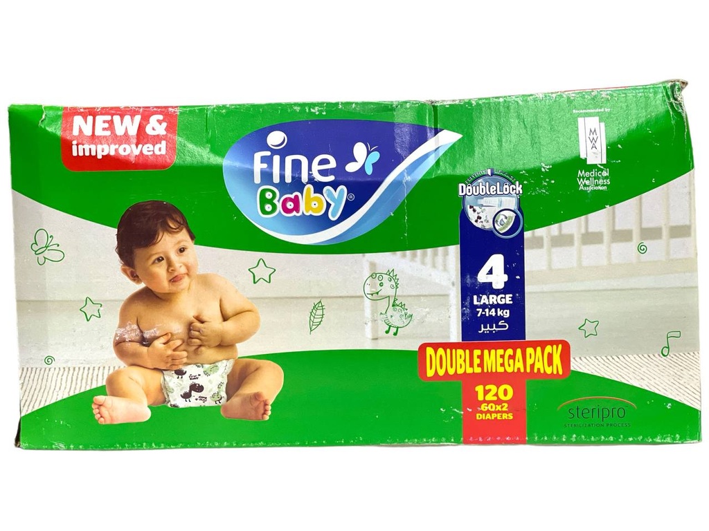 FineBaby Diapers No.4 - 120Pcs