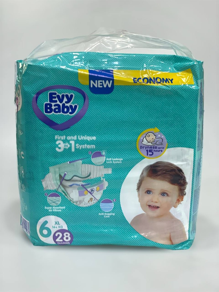 Evy Baby Diapers No.6 - 28Pcs