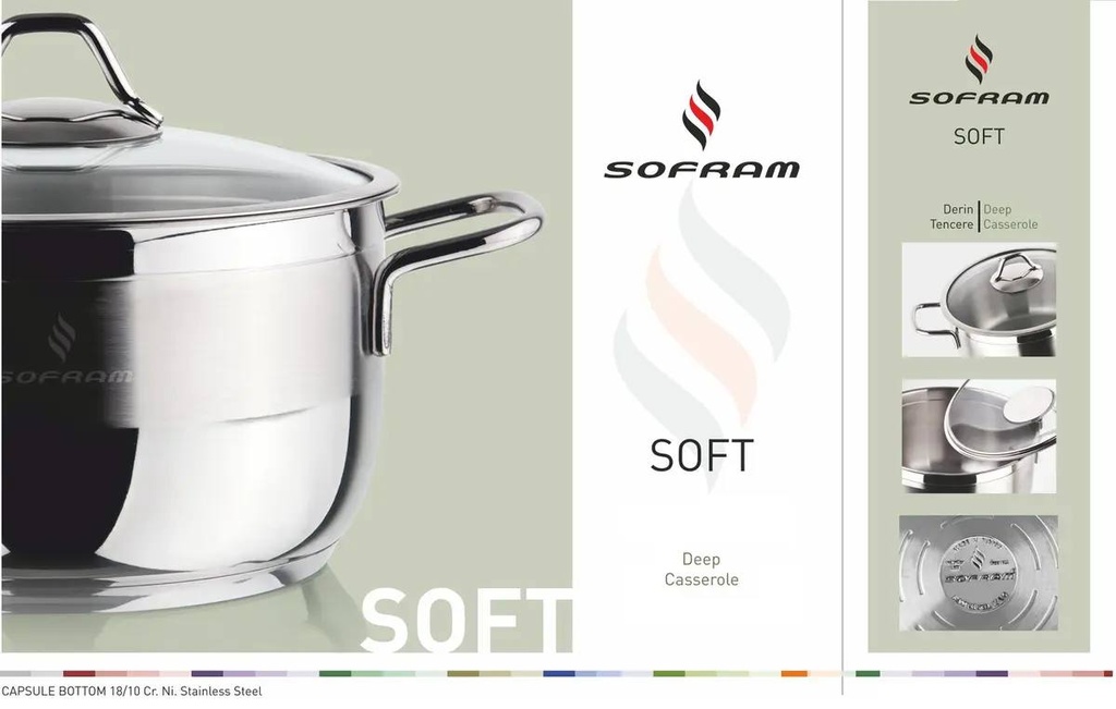 Sofram Soft Deep Casserole 12cm 0.70Lt