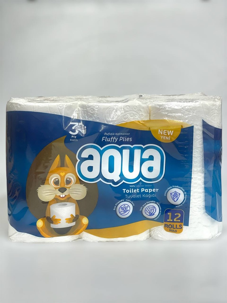 Aqua Toilet Paper 12 Rolls