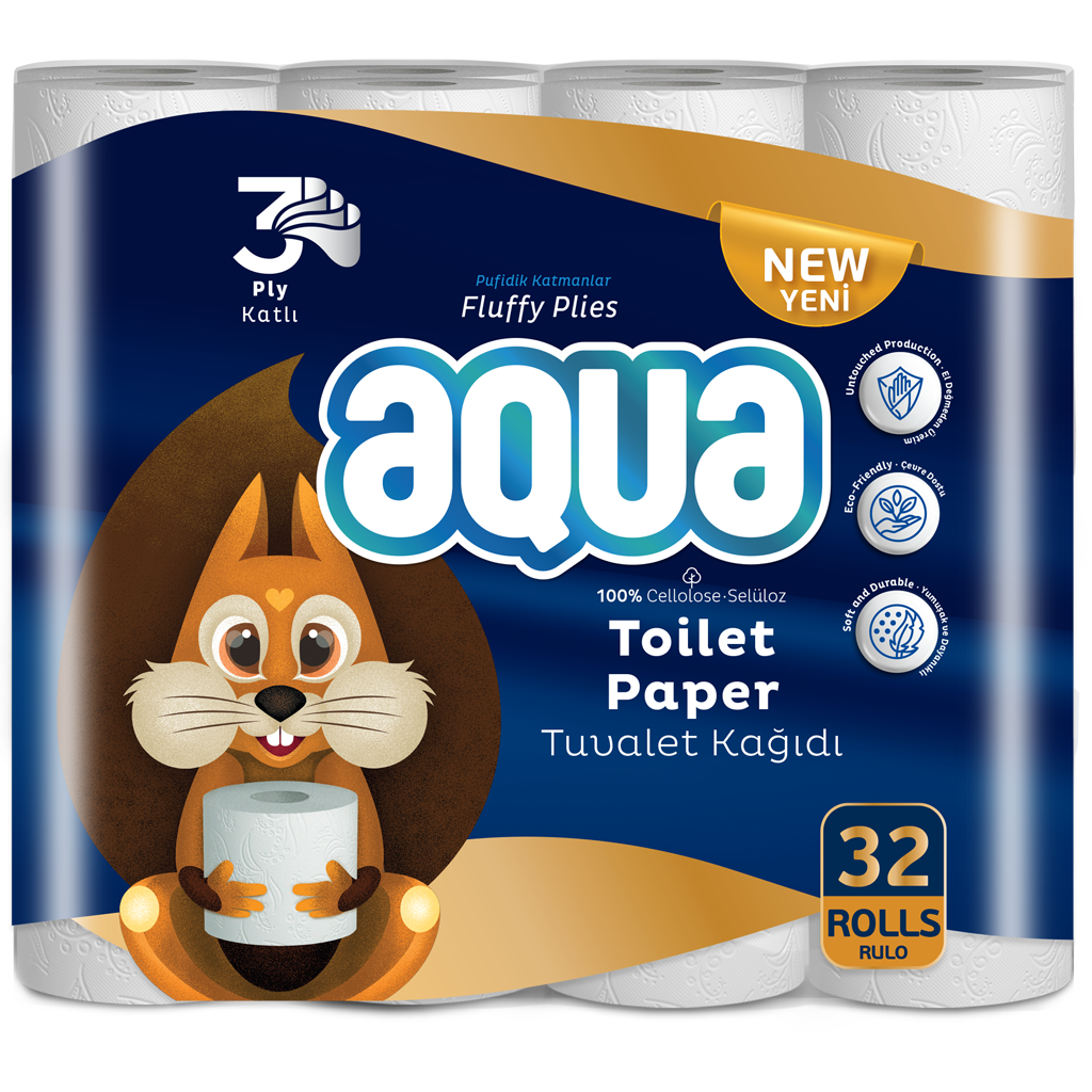 Aqua Toilet Paper 32 Rolls