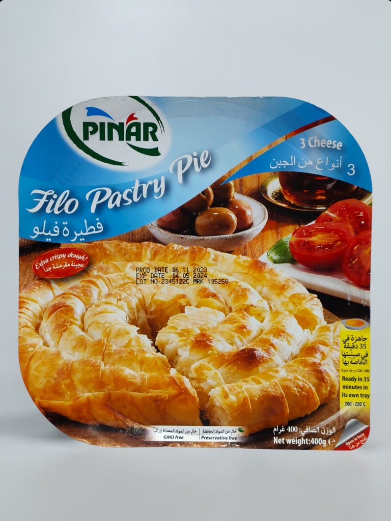 Pinar Filo Pastry Pie Extra Crispy Dough 3 Cheese 400g