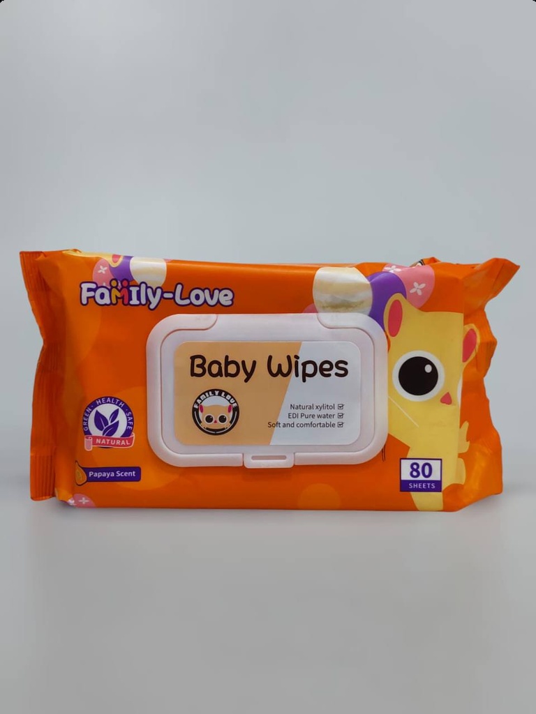 Family Love Baby Wet Wipes 80Pcs