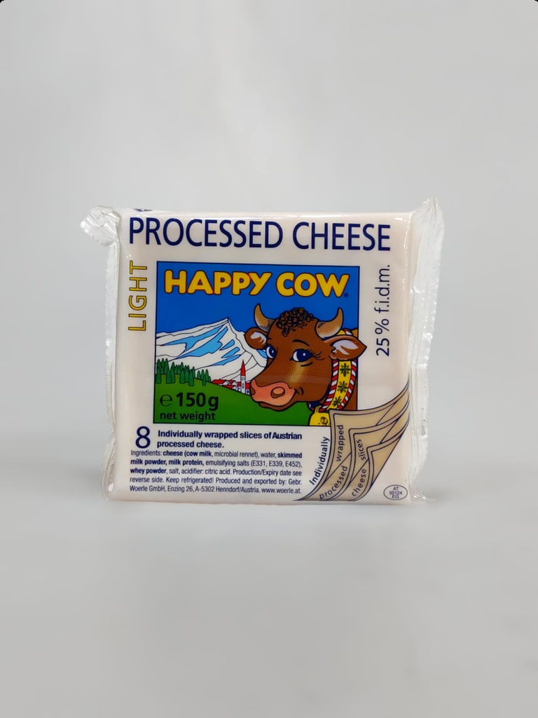 Happy Cow Processed Cheese Light 8Pcs 150g