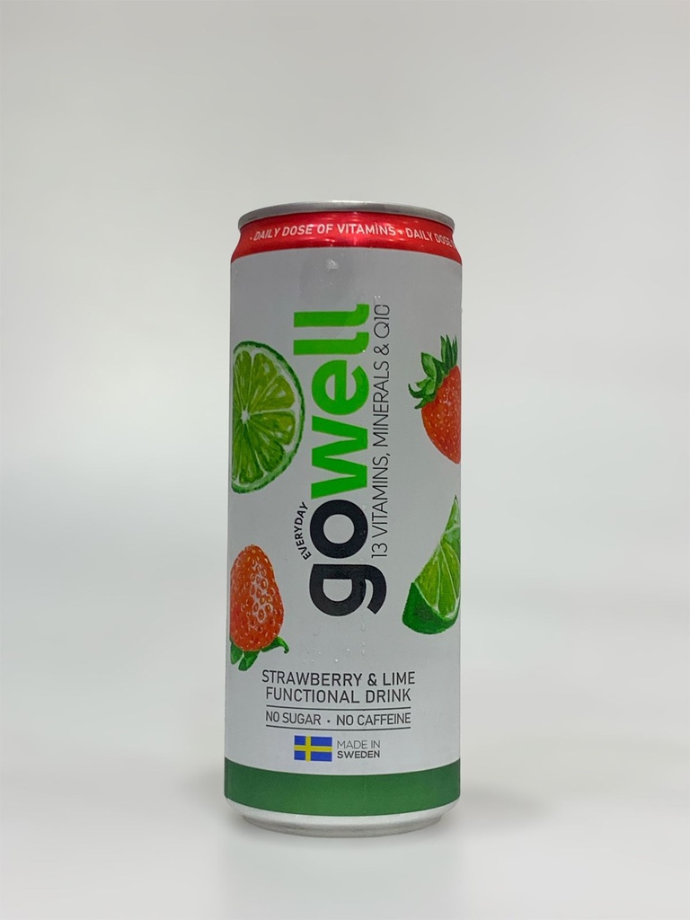 Go Well Strawberry & Lime & Functional Drink No Sugar No Caffeine 330ml30ml