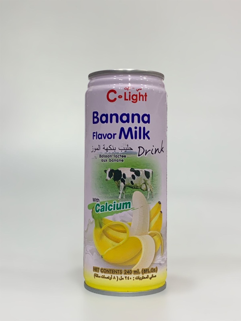 C-Light Banana Flavor Milk Drink With Calcium 240ml