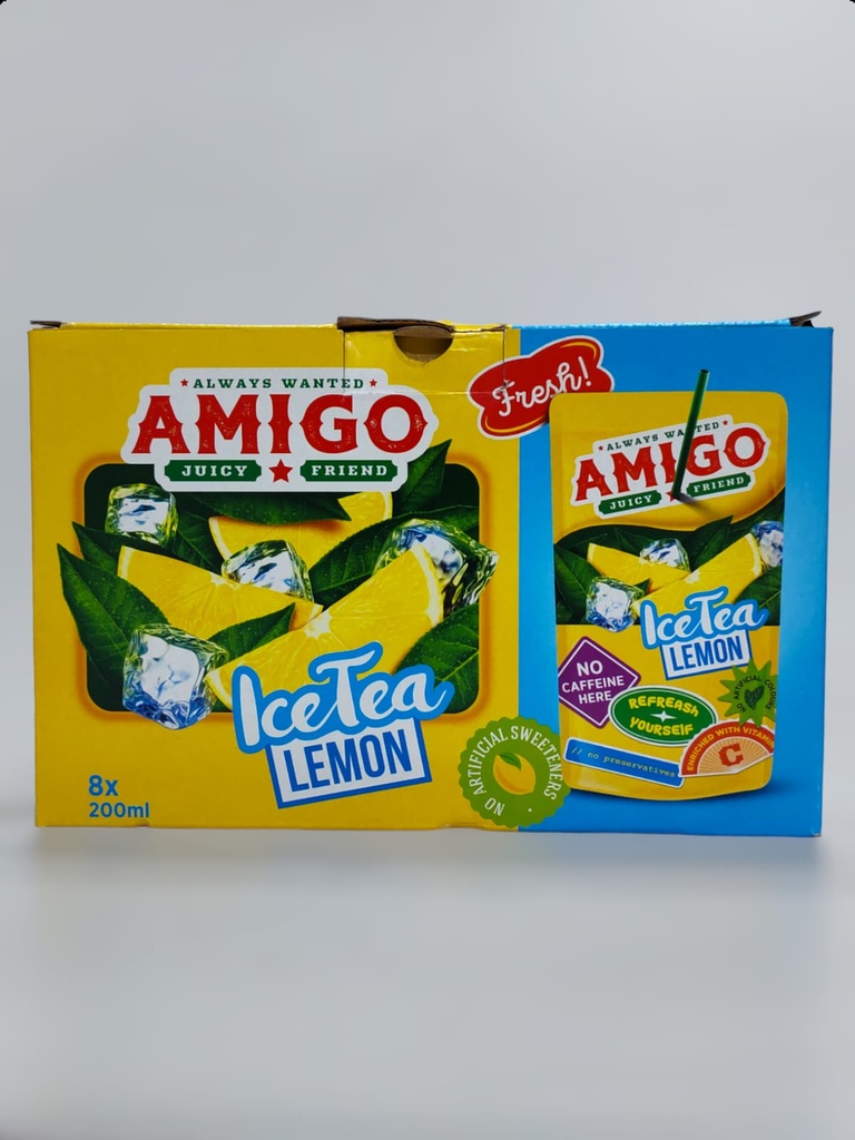 Amigo Juice And Fruit Ice Tea Lemon 8*200ml