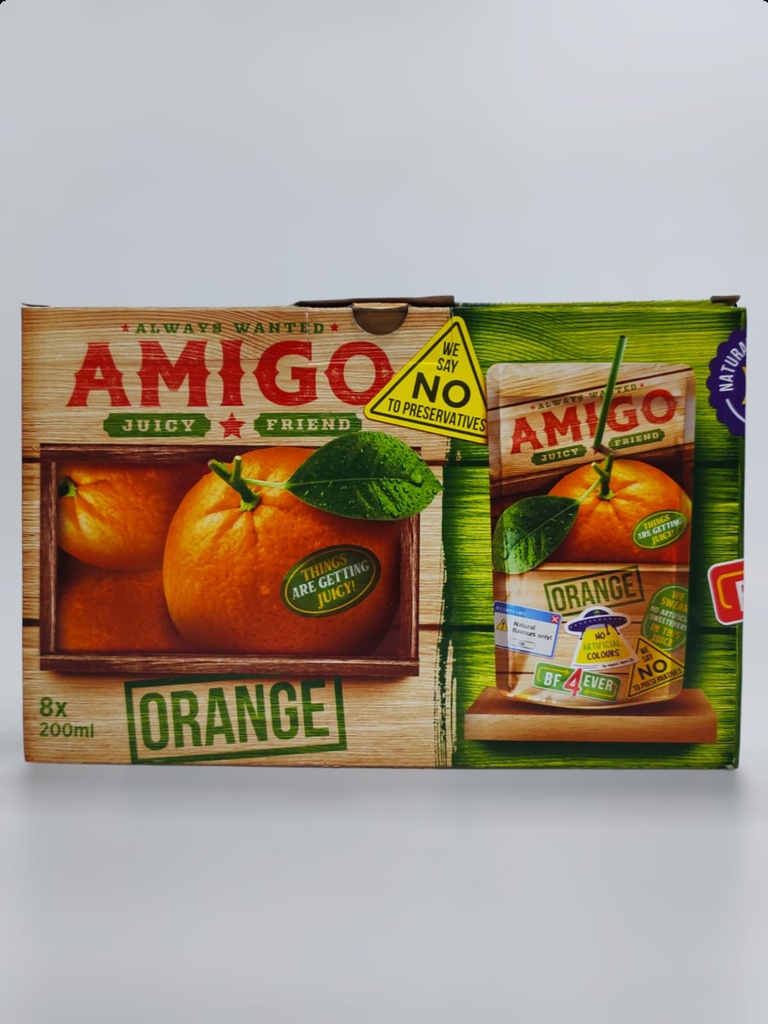 Amigo Juice And Fruit Orange 8*200ml