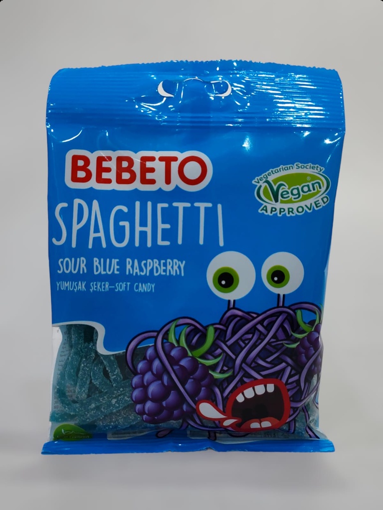 Bebeto Spaghetti Sour Blue Raspberry 80g