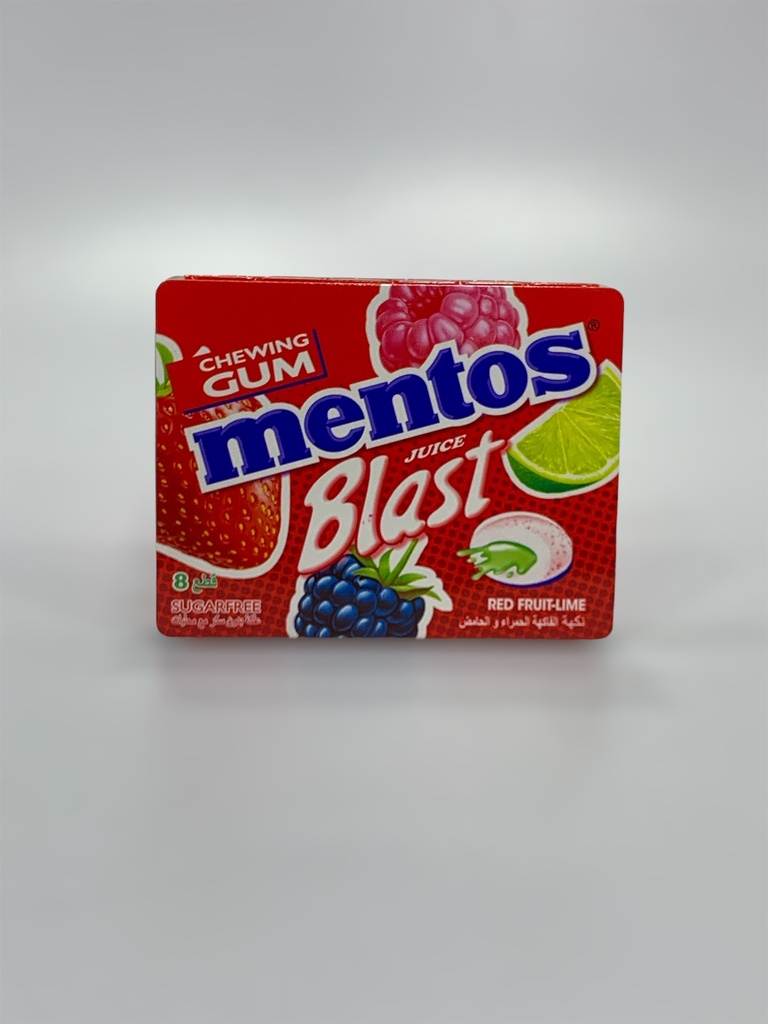 Gum Mentos Juice Blast Red Fruit Lime 14g