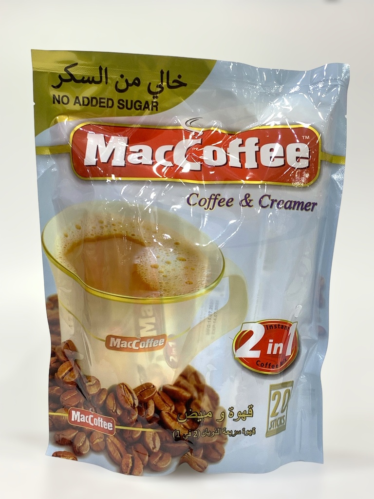 Coffee And Creamer Maccoffee Sugar Free 2 in 1 20 Sticks