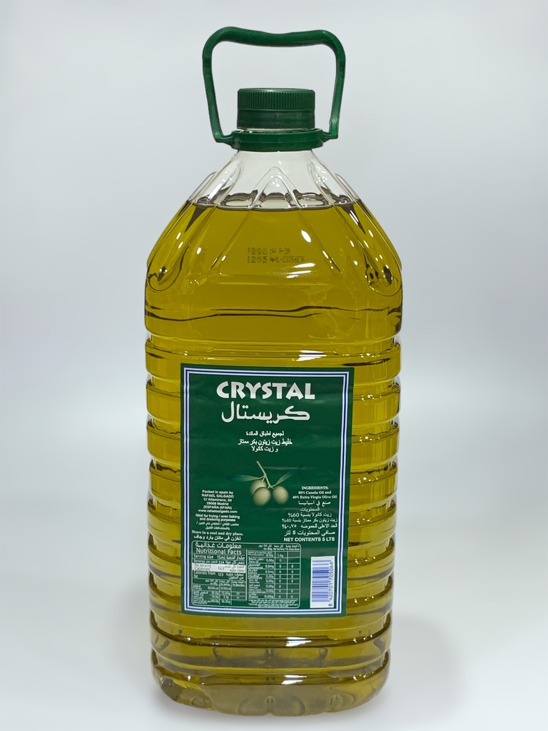 Crystal 40% Extra Virgin Olive Oil And 60% Canola Oil 5L