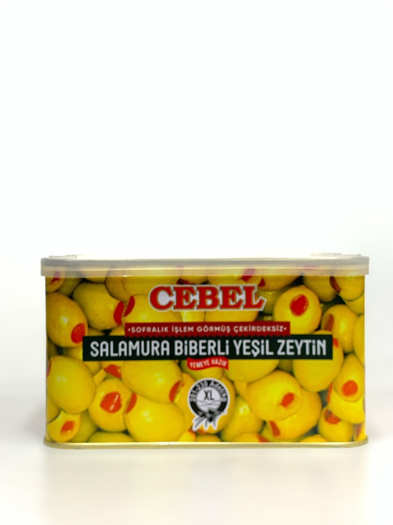 Cebel Pickled Seedless Green Olives With Paprika 1Kg