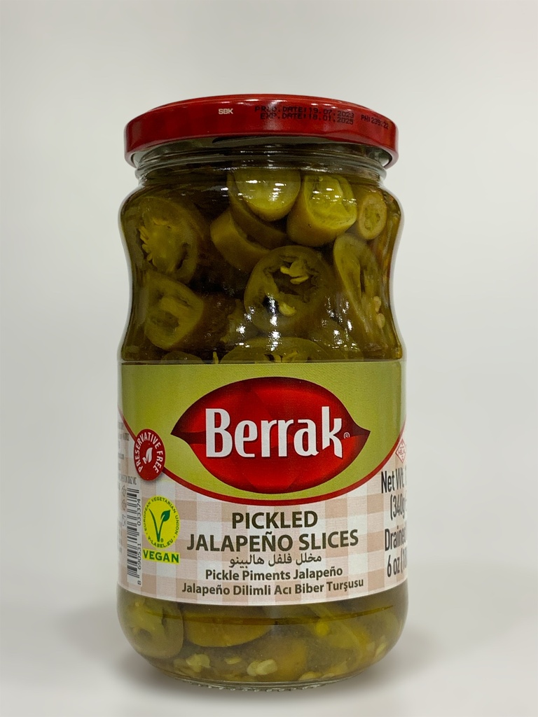 berrak Pickled Jalapeno Slices 340g