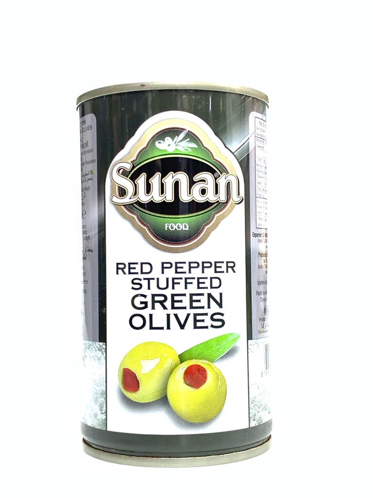 Sunan Red Pepper Stuffed Green Olives 370g