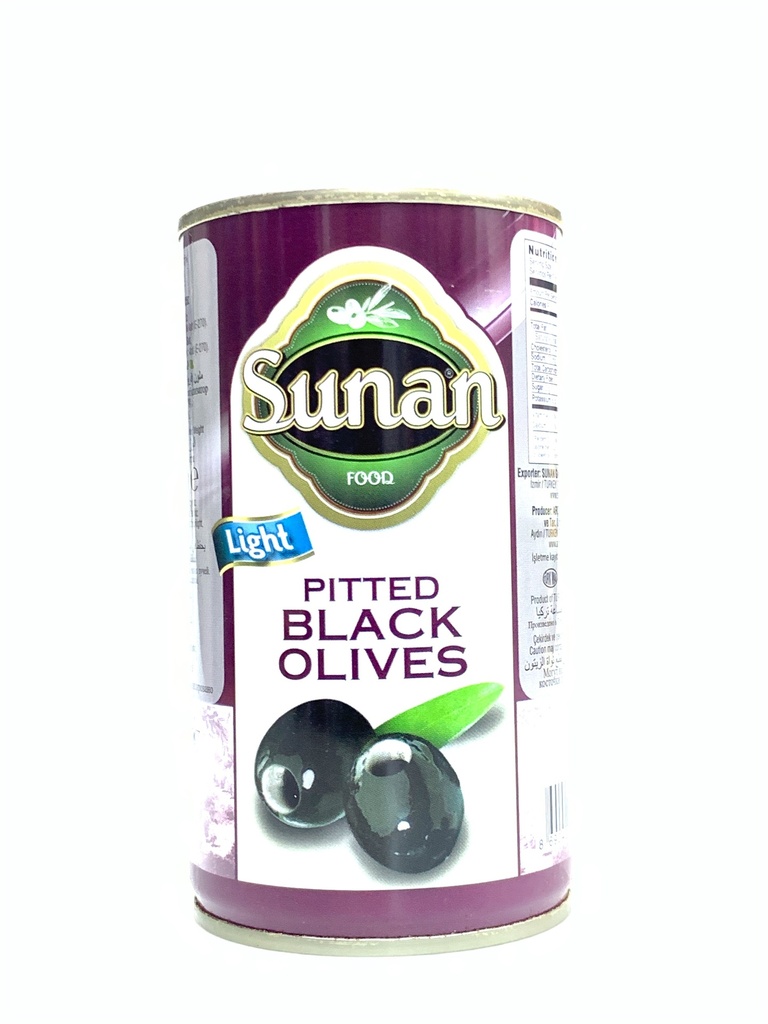 Sunan Light Pitted Black Olives 370g