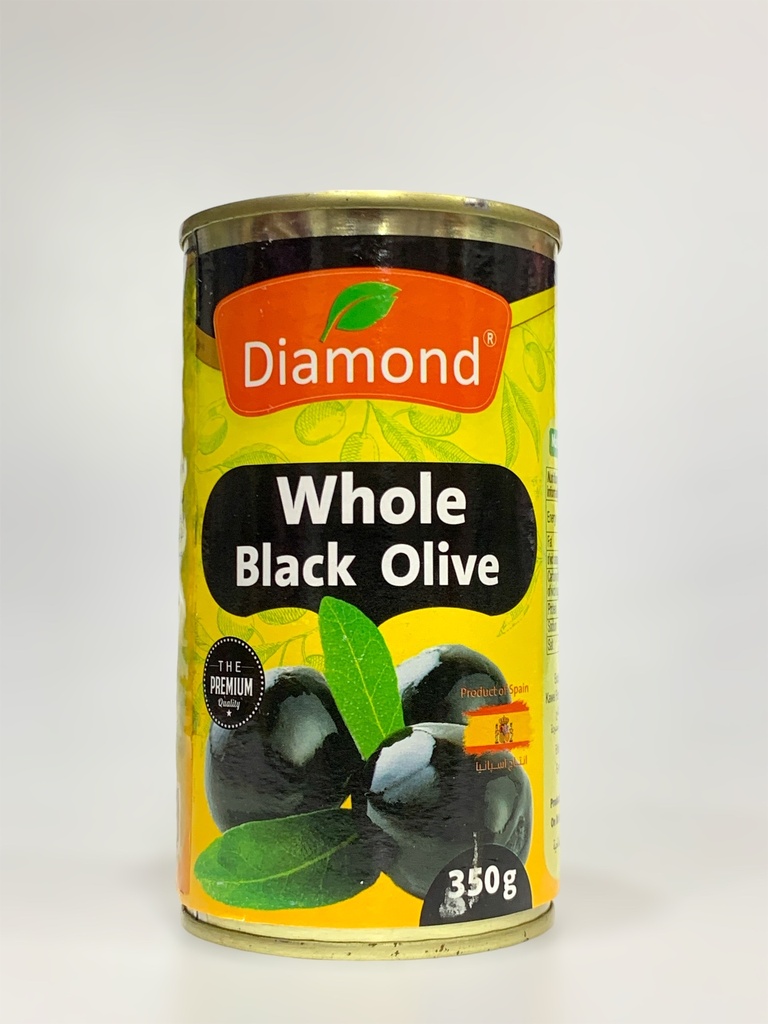 Diamond Whole Black Olives 350g