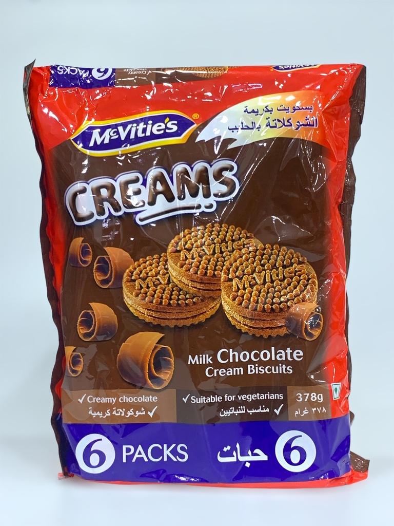 Mcvities Creams Milk Chocolate Cream Biscuit 378g