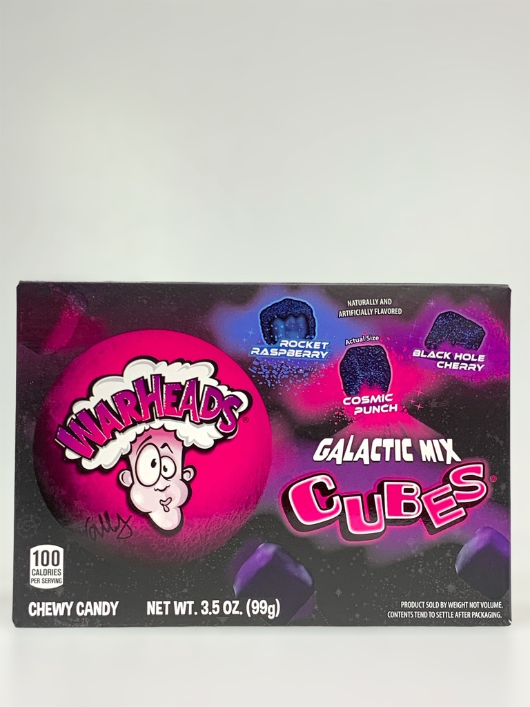 Warheads Galactic Mix Cubes Chewy Candy 99g