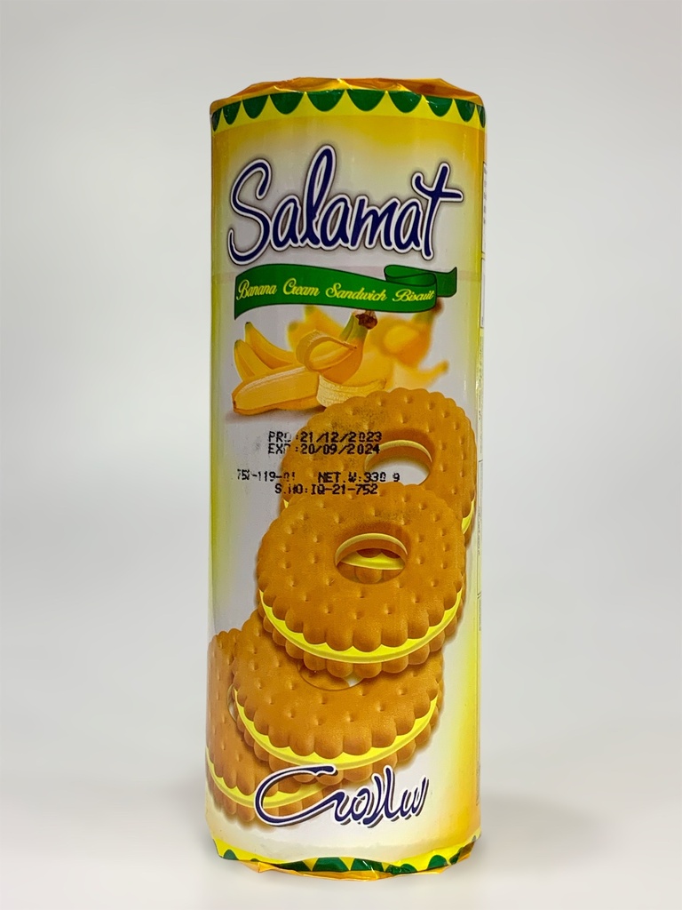 Salamat Banana Cream Sandwich Biscuit 330g