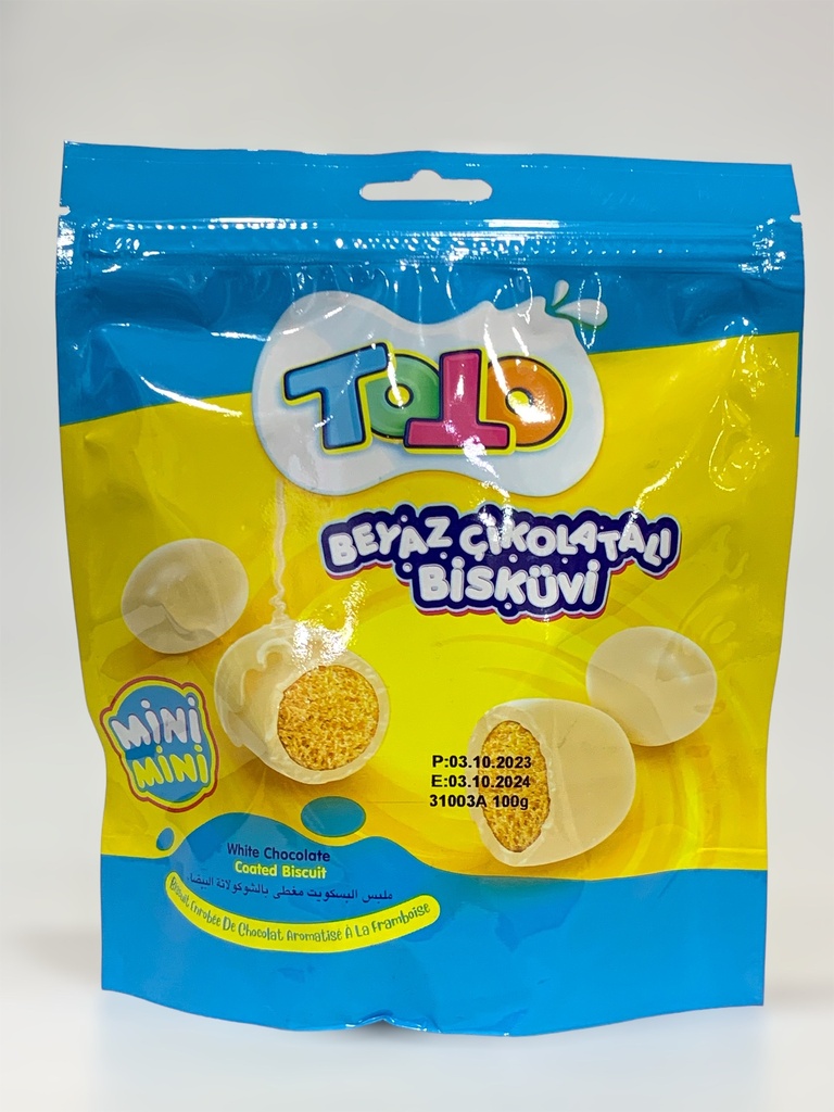 ToTo Mini Mini White Chocolate Coated Biscuit 100g