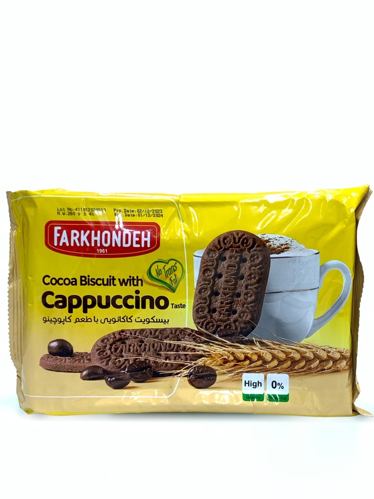 Farkhondeh Cocoa Biscuit With Cappuccino Taste 280g