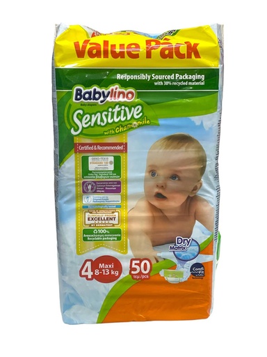 Babylino Sensitive Diapers No.5 - 50Pcs