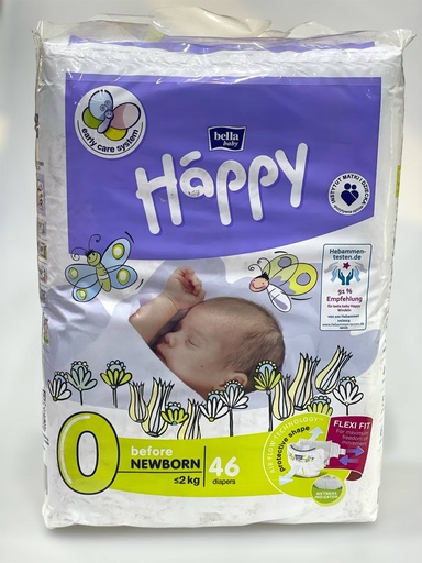 Happy Diapers No.0 - 46Pcs