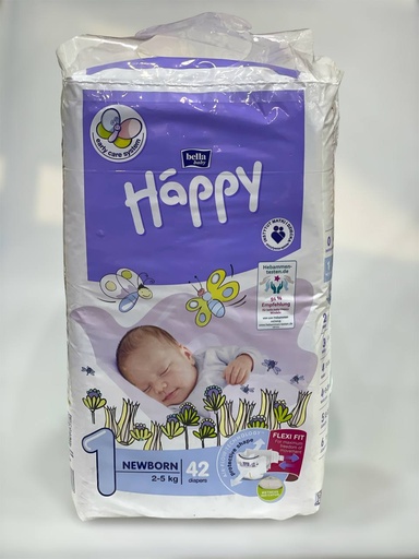 Happy Diapers No.1 - 42Pcs