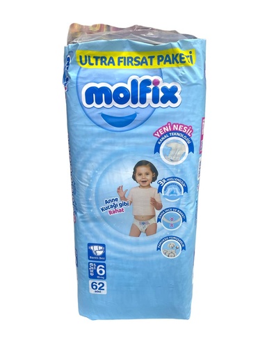 Molfix Diapers No.6 - 62Pcs