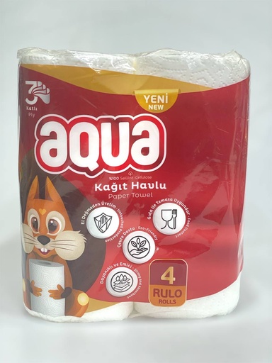 Aqua Kitchen Wipes 4 Rolls