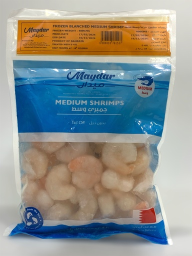 Maydar Frozen Blanched Medium Shrimps 400g