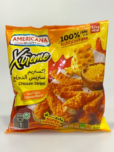 Americana Chicken Strips Cheese Burst Super Crunchy 700g