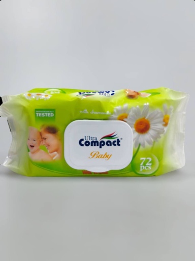 Compact Baby Wet Wipes 72Pcs