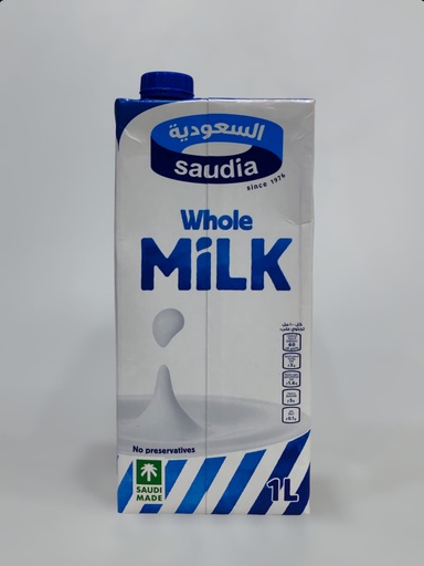 Saudia Whole Milk 1L