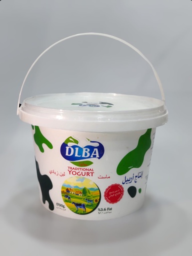 Dlba Traditional Yogurt 3.6% Fat 1.7Kg