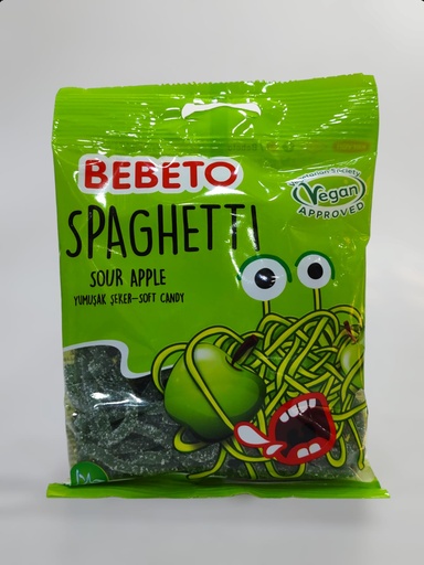 Bebeto Spaghetti Sour Apple 80g