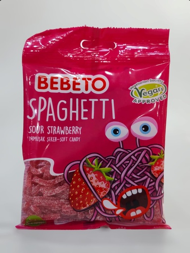 Bebeto Spaghetti Sour Strawberry 80g