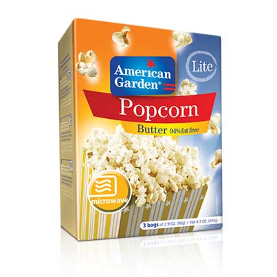 Popcorn Butter 94%fat free American Garden 240g