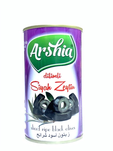 Arshia Sliced Ripe Black Olives 370g