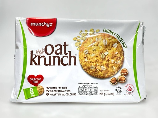 Munchy's Oat Krunch Chunky Hazelnut 8 packs 208g