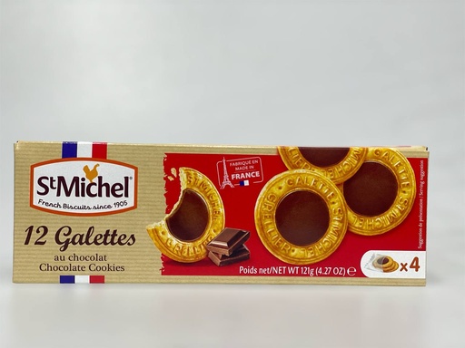 St Michel 12 Galettes Chocolate Cookies 4*12 121g