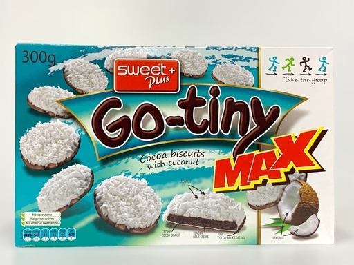 Sweet + Plus Co-Tiny Max Cocoa Biscuits With Coconut 300g